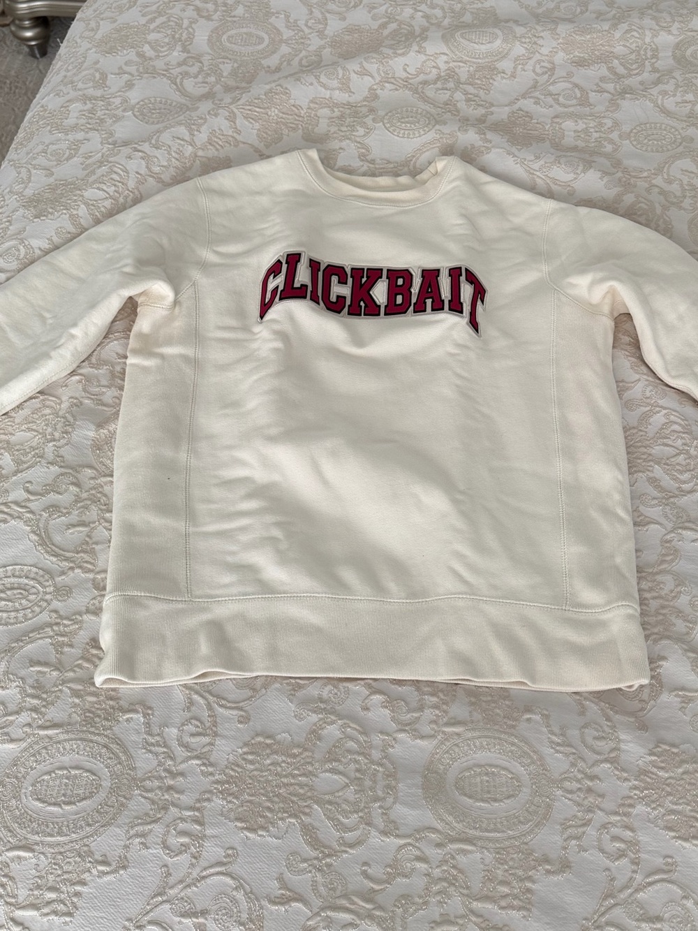 Clickbait Cream Graphic Sweatshirt